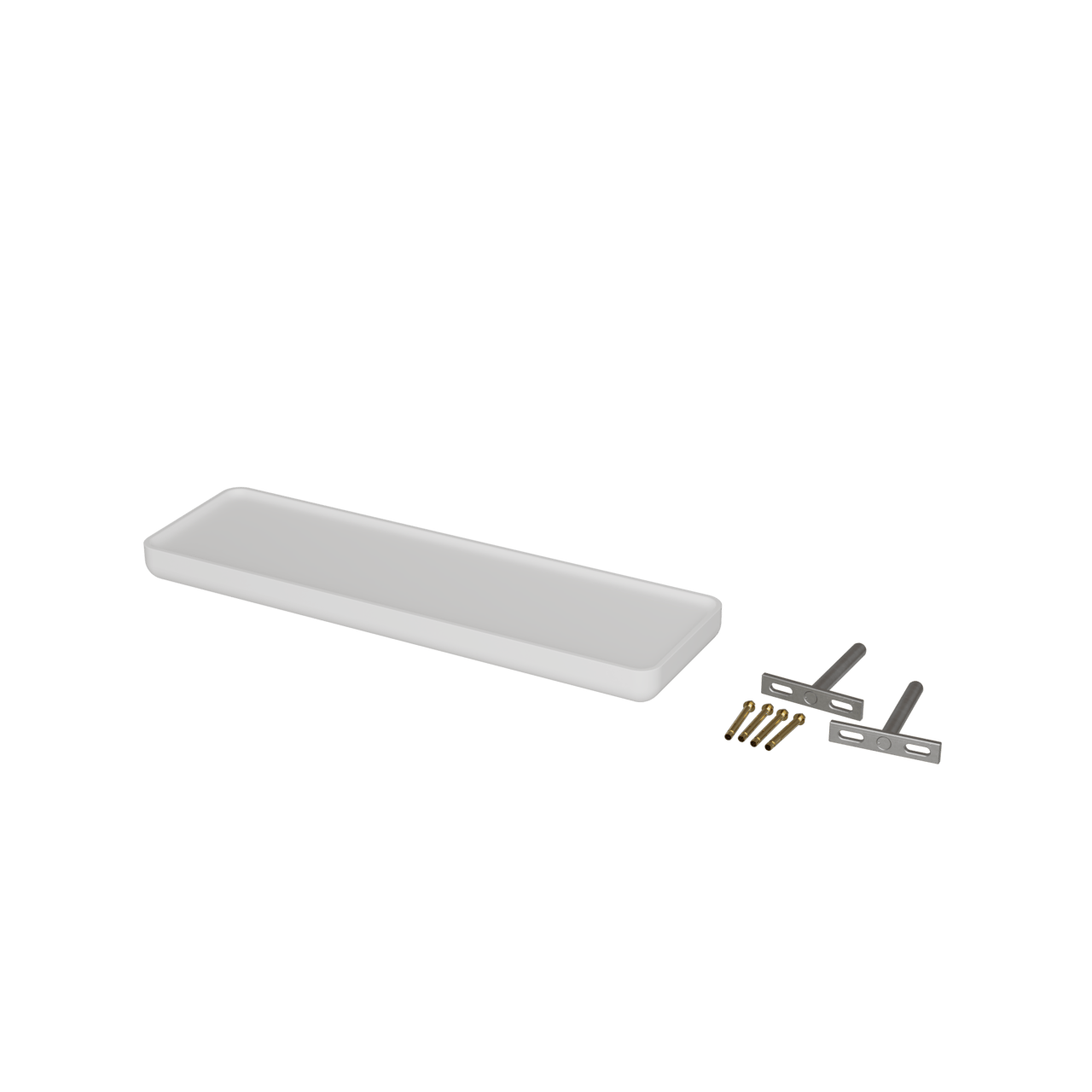 Balmani Tray étagère murale Solid Surface blanc mat 40 x 12 cm