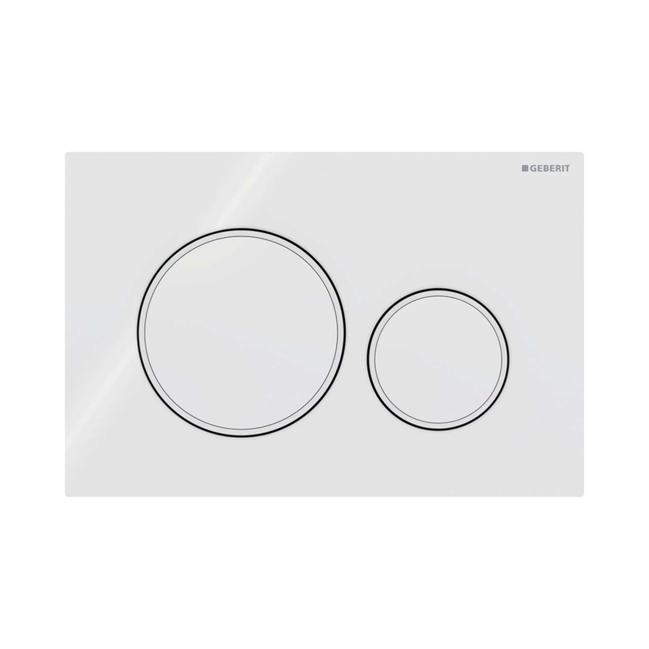 Sigma20 plaque de déclenchement ronde, blanc brillant/blanc mat pour Sigma UP320 ou UP720 bâti-support