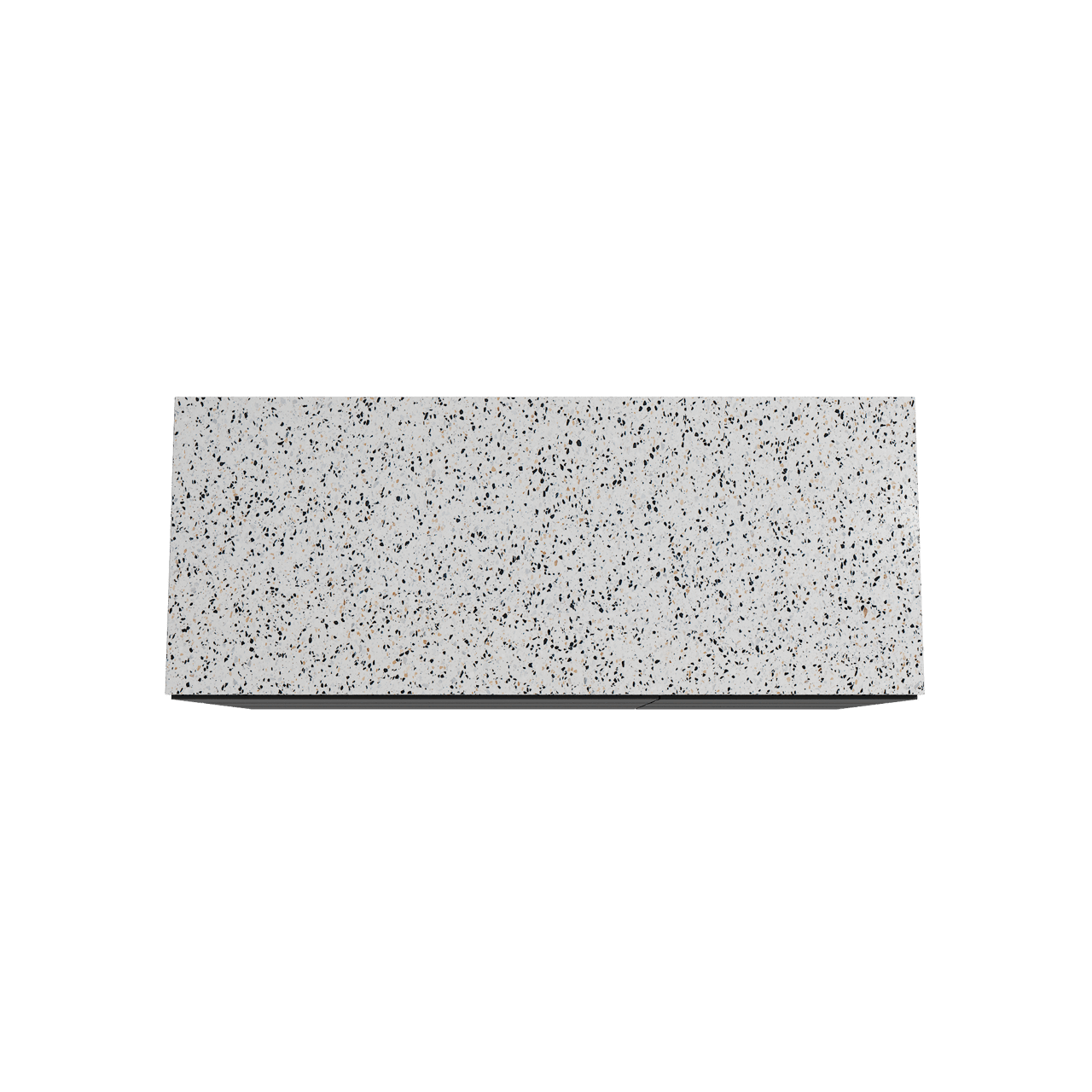 Storke Edge meuble salle de bains à poser 130 x 52 cm noir mat avec Tavola tablette simple ou double en blanc/noir mat terrazzo