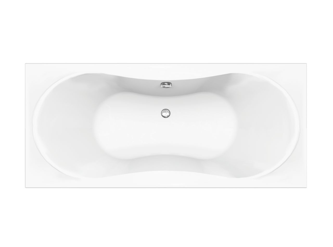 Luca Varess Trasime 2 Personen Einbaubadewanne 180 x 80 cm, Acryl Weiß mat