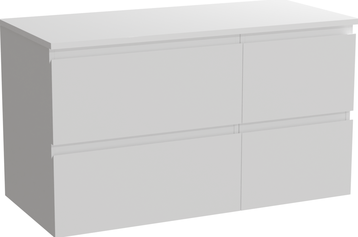Linie Lado meuble salle de bains suspendu 100 x 46 cm blanc mat avec Lado tablette simple ou double en marbre composite blanc mat