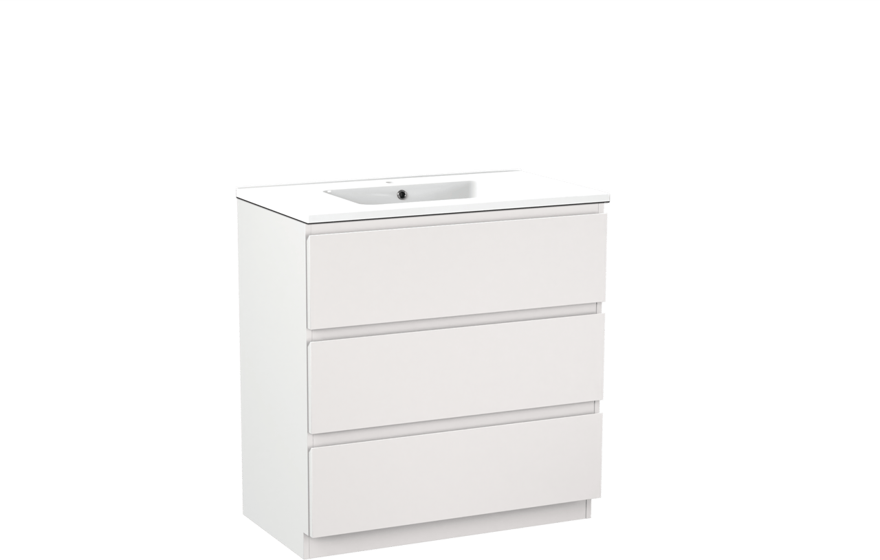 Linie Lado meuble salle de bains avec plan vasque Vano