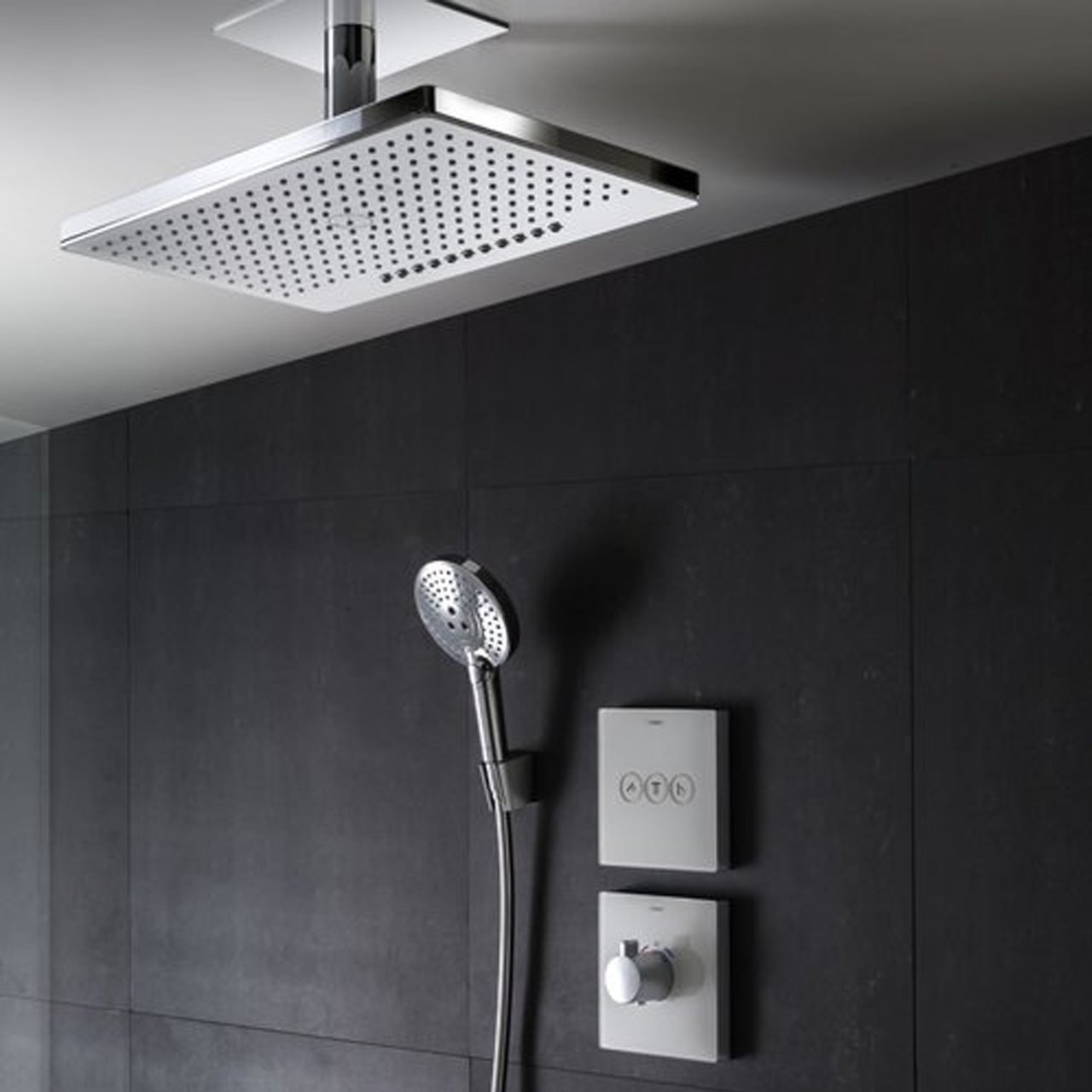 Hansgrohe ShowerSelect Glass 3 systemen inbouw stop douchekraan wit/chroom