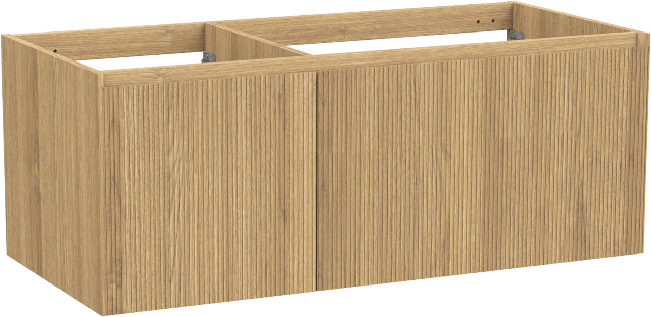 Balmani Fila meuble sous-vasque suspendu 120 x 55 cm asymétrique à droite plaqué chêne naturel 4 tiroirs