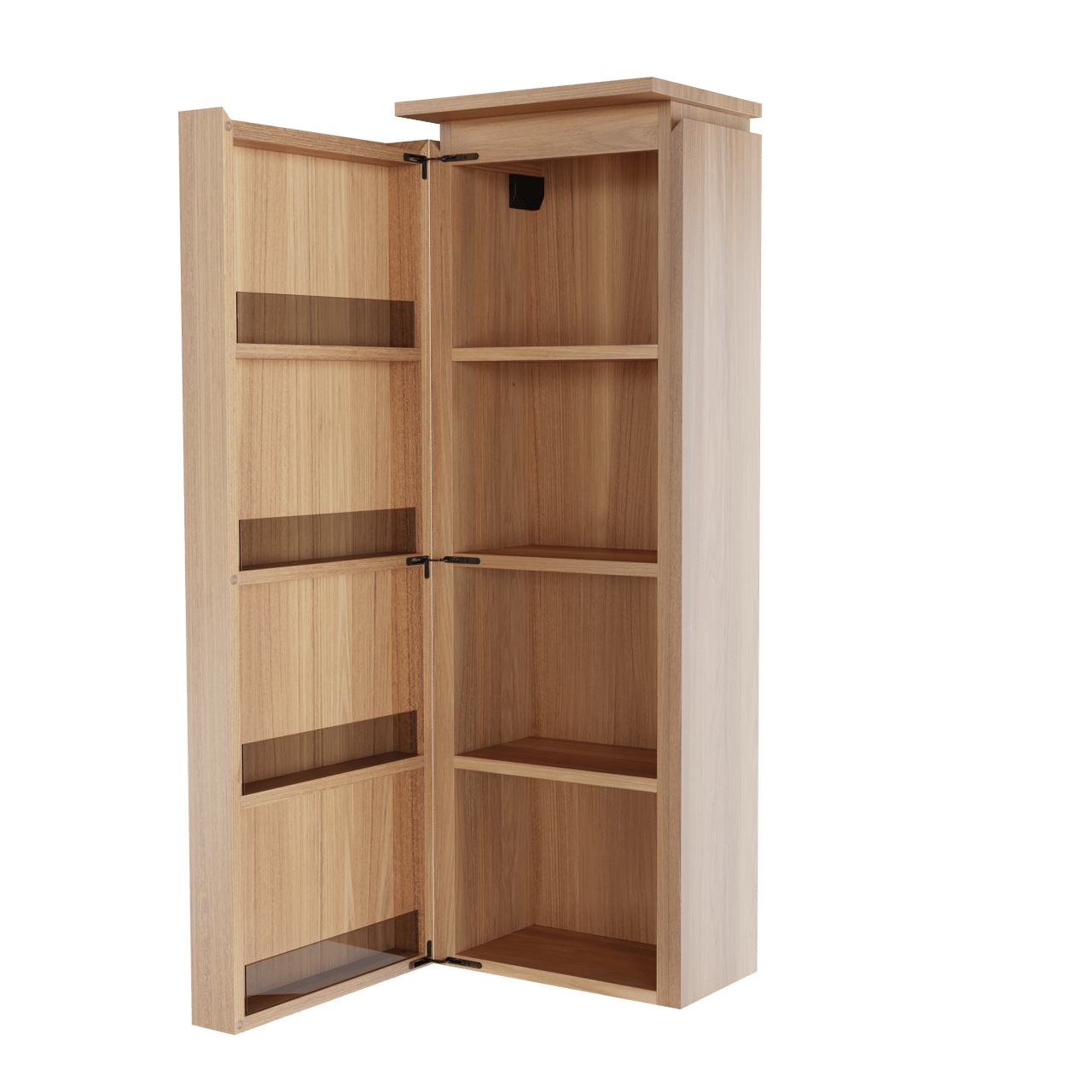 Balmani Eclips colonne salle de bains suspendu gauche Teck 44 x 32 x 130 cm