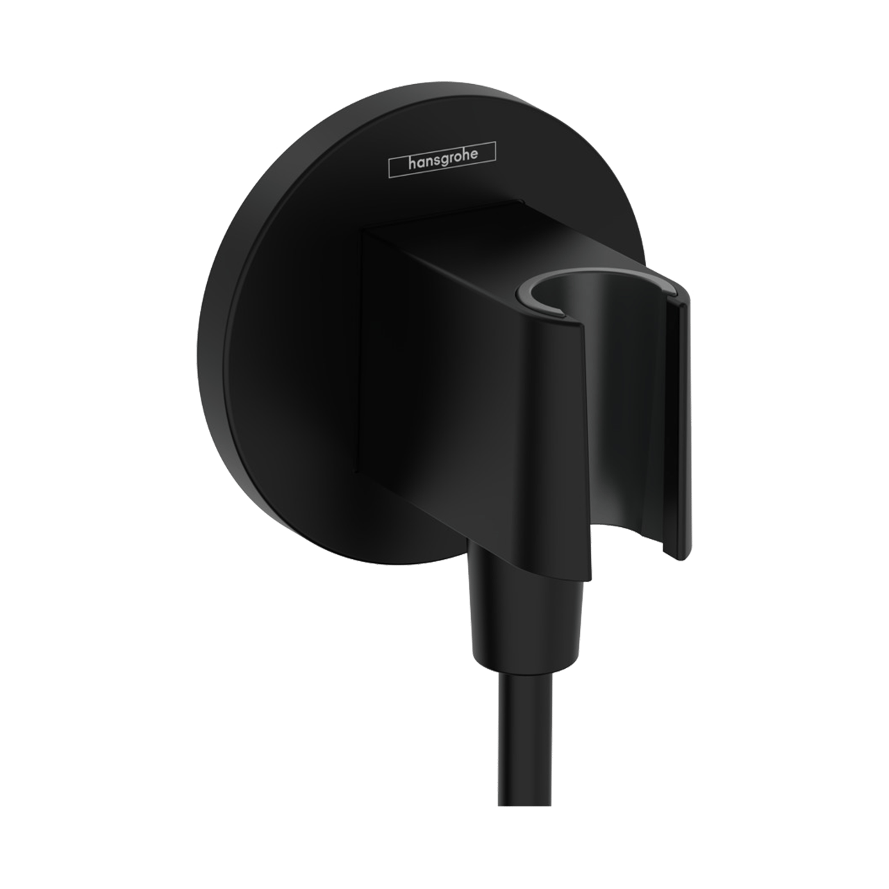 Hansgrohe FixFit Porter S Wandhalter mit Duschschlauchanschluss 1/2" schwarz matt