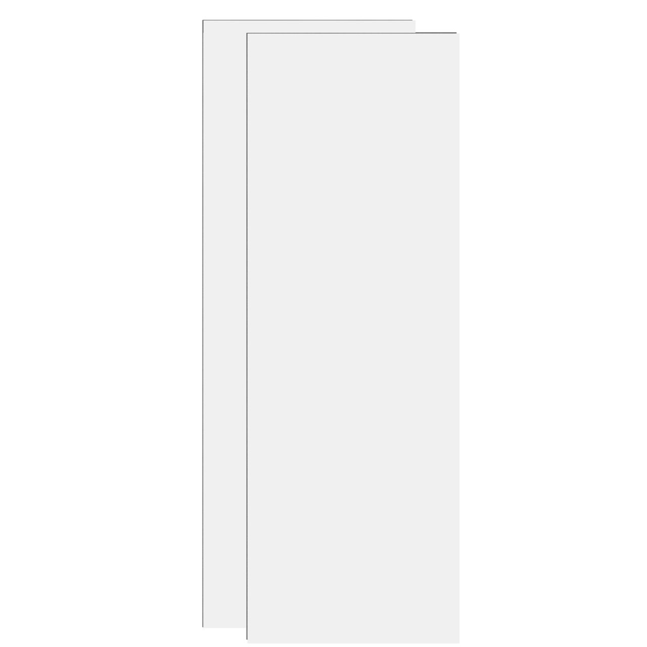 Linie Plato set douchewandpanelen 90 x 90 x 260 cm pvc mat wit