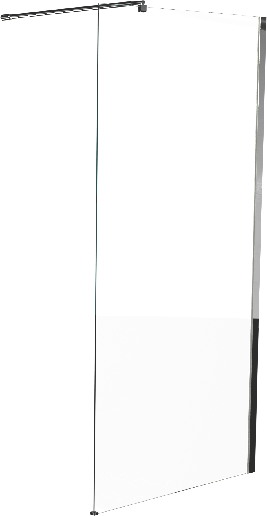 Linie Walk-In Walk-In Dusche: 100 x 200 cm, Klarglas, Chrom Profil, glänzend