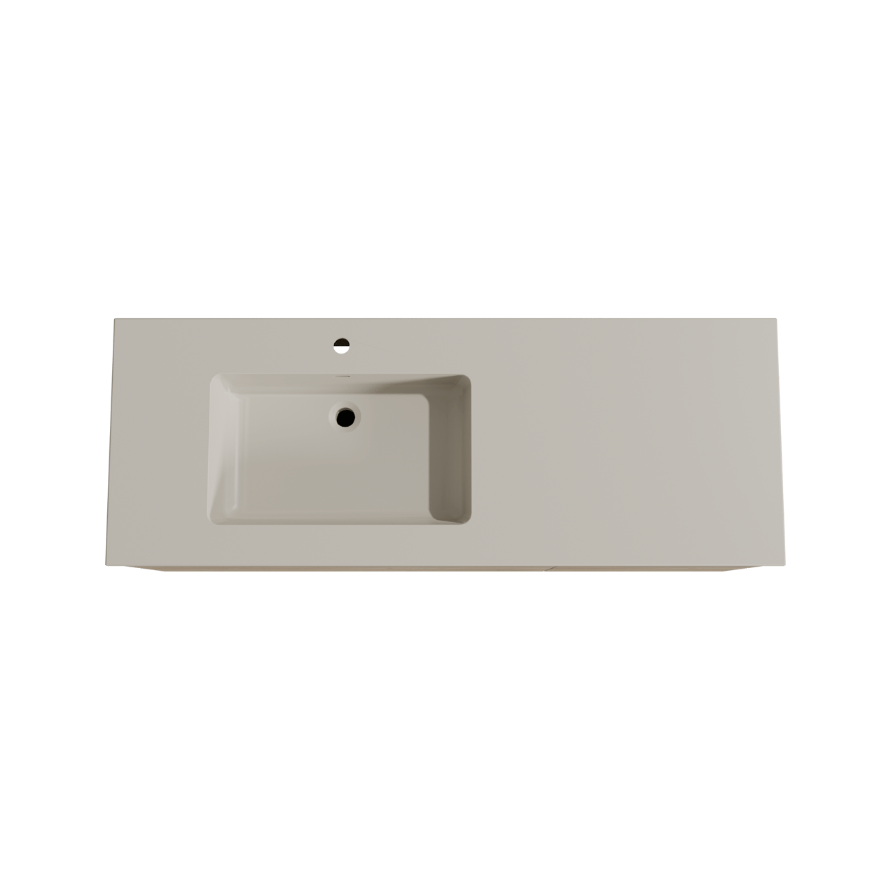 Storke Edge hängendes Möbelstück Set: 140 x 52 cm, Rohe Eiche, mit Diva Waschtisch links, Top Solid Seidengrau