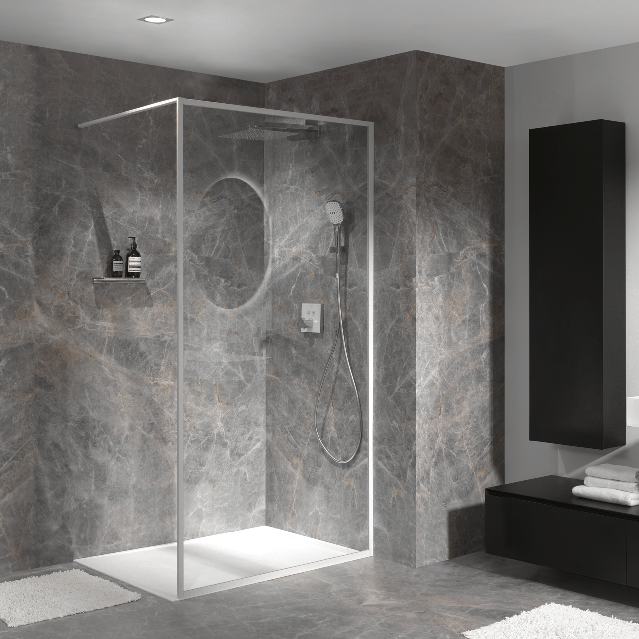 Blaufoss Rainfall Square Move handdouchehouder chroom