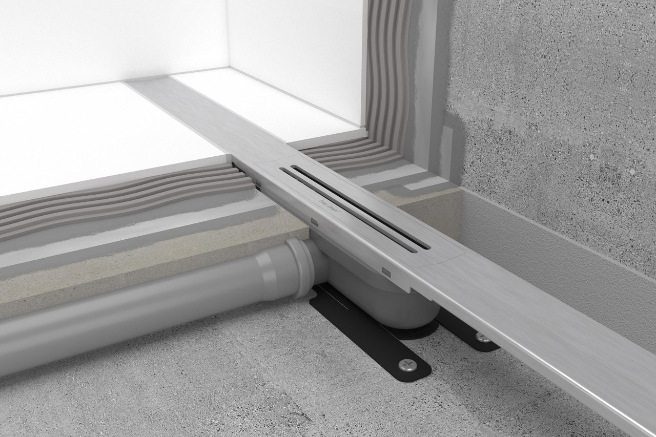 Easy Drain R-Line Clean Color caniveau de douche 80cm Brushed Stainless Steel