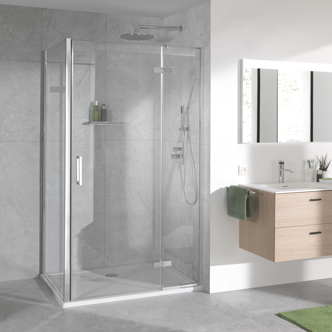 Blaufoss Smartbox Softline Thermostat-Duscharmatur: Unterputz, für 2 Verbraucher, Chrom glänzend, Einbauelement inklusive