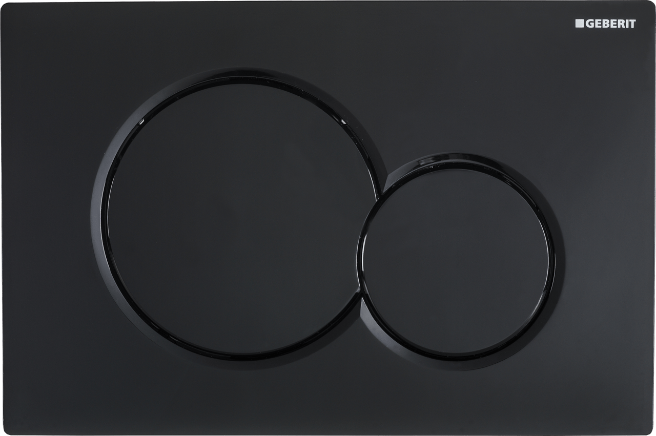 Sigma01 bedieningspaneel Hoogglans Zwart voor UP320 of UP720 inbouwreservoir