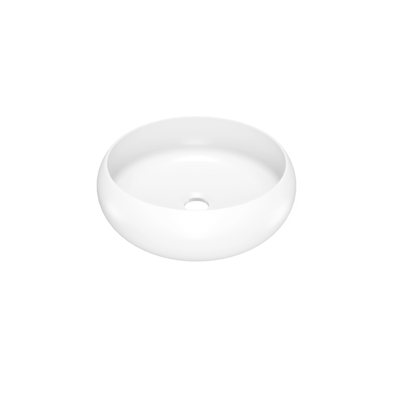 Luca Varess Vita vasque à poser porcelaine blanc mat rond Ø 36 cm