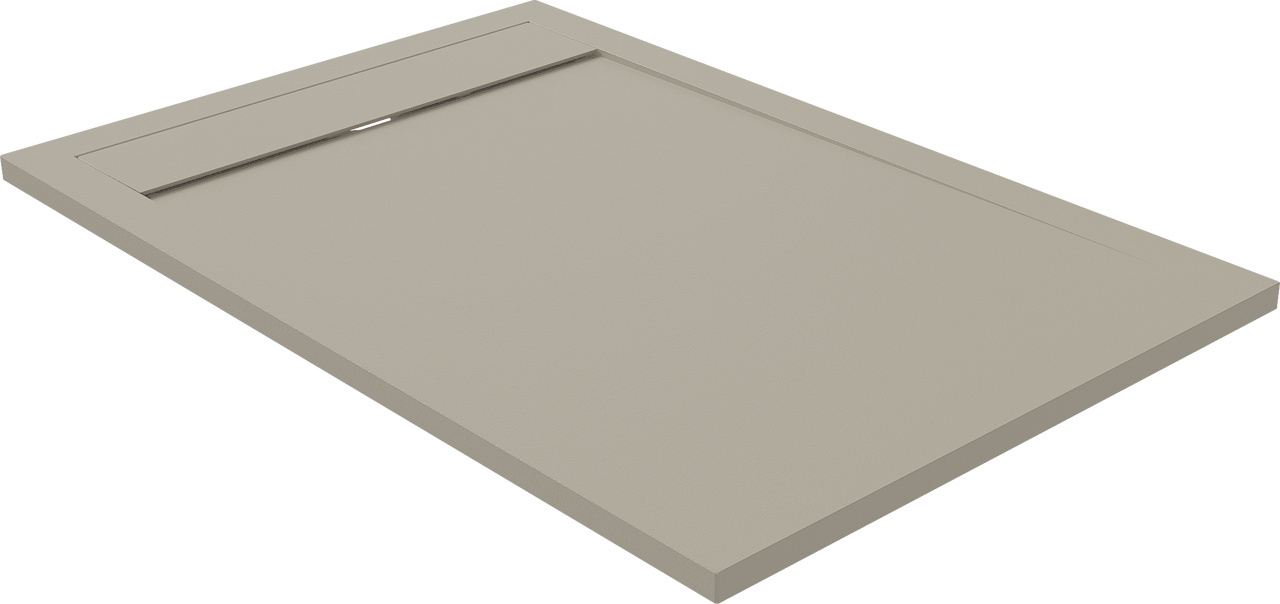 Luca Varess Dandy receveur de douche 120 x 80 cm marbre composite Soie grise mat structure rock