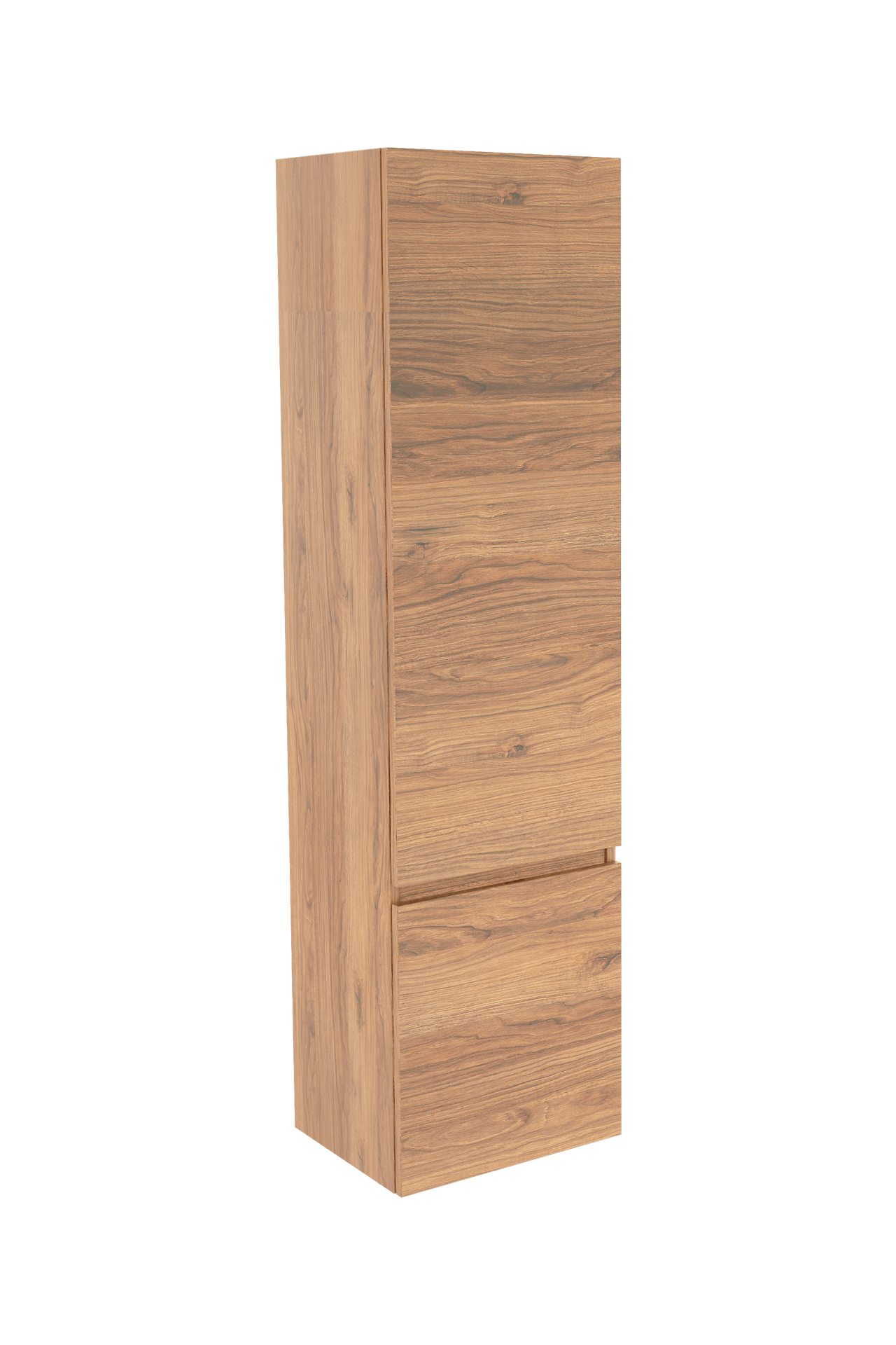 Balmani Lucida zwevende badkamerkast rechts teak 45 x 35 x 169 cm