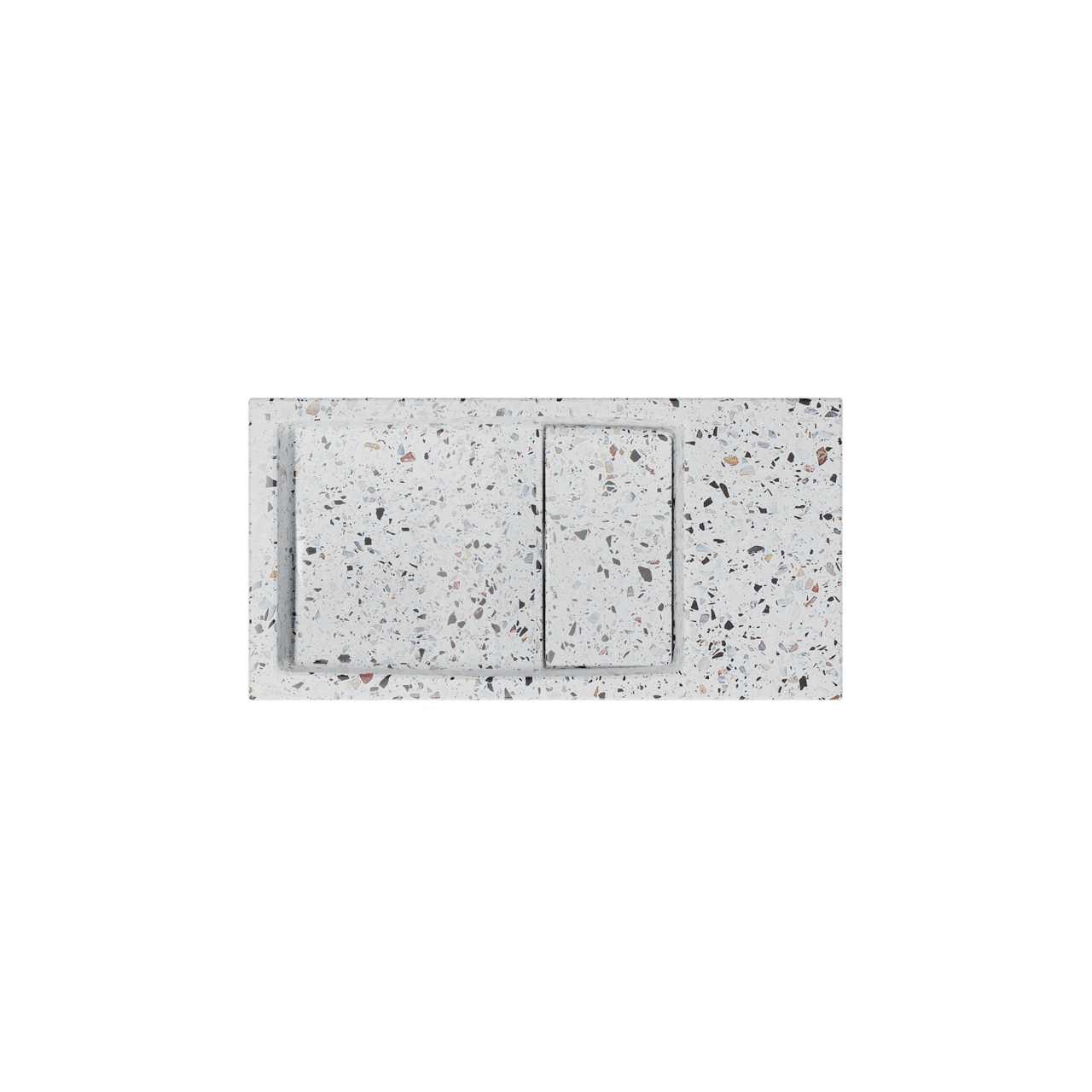 Balmani Mood fonteintje 36 x 18 cm Bianco Nero Terrazzo