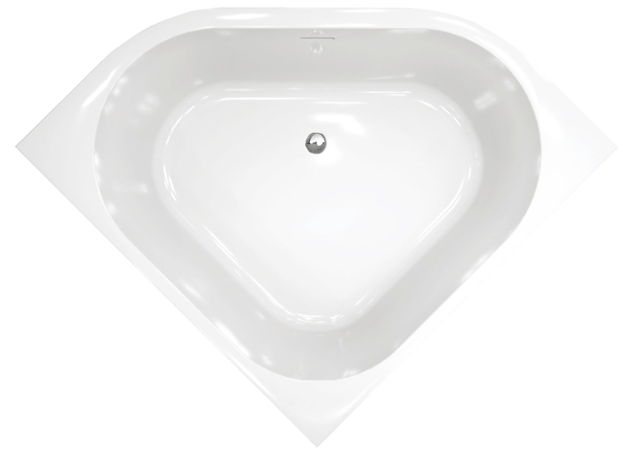 Luca Varess Idol 2-Personen-Eckbadewanne: links oder rechts, 135 x 135 cm, Acryl, Weiß Glänzend
