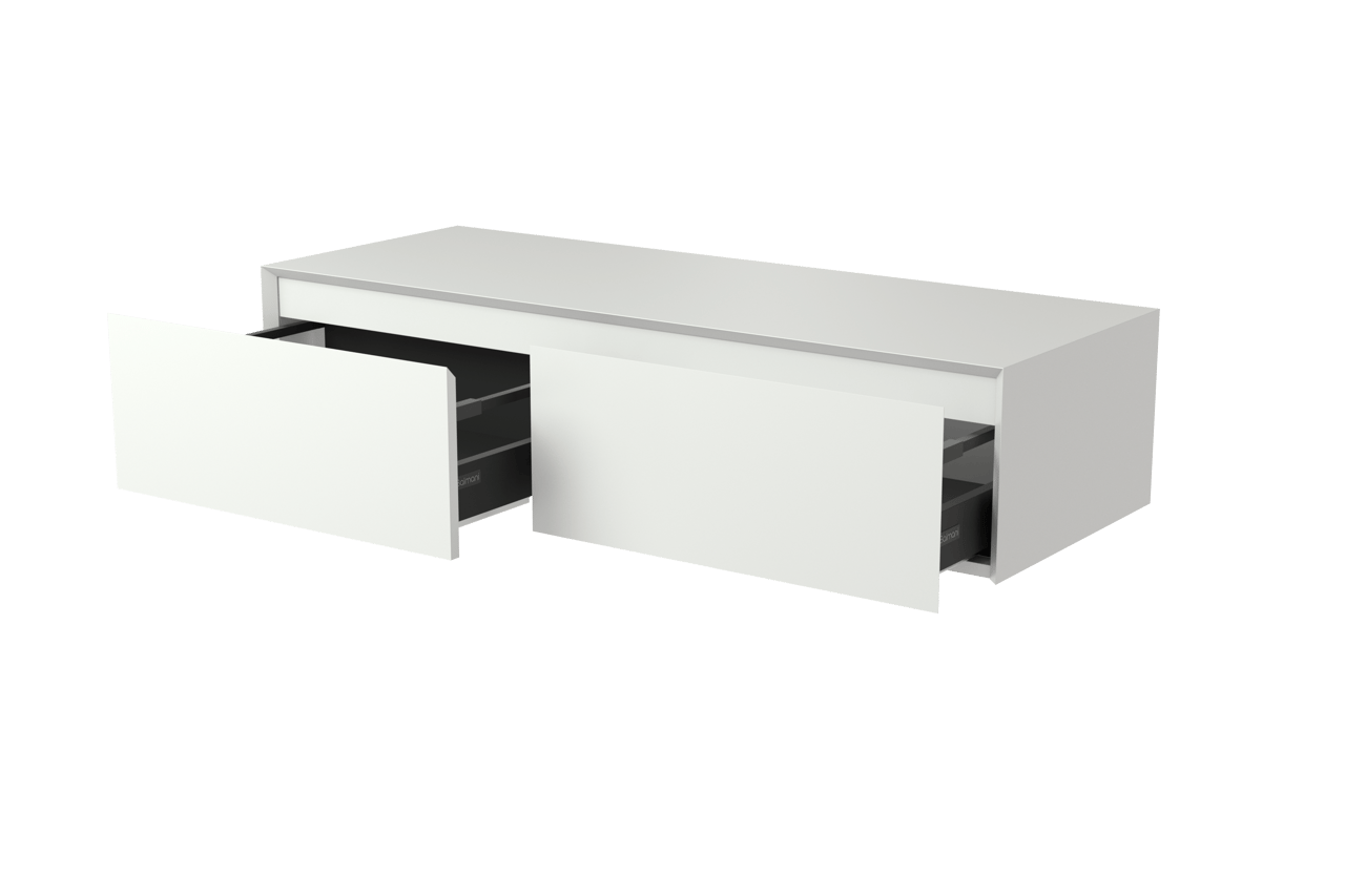 Balmani Mitra Elements meuble sous-lavabo suspendu 135 x 50 cm blanc mat 2 tiroirs