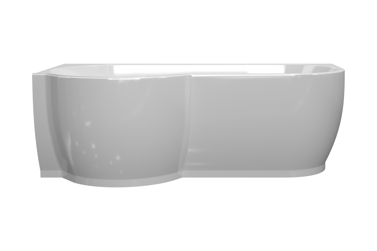 Linie Paulo 1-Personen-Eckbadewanne: links, 170 x 90 cm, Acryl, Weiß Glänzend