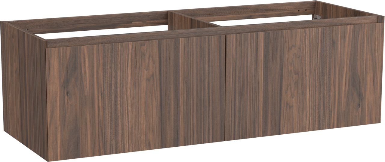 Balmani Idra zwevende wastafelonderkast 150 x 55 cm fineer notelaar 4 lades