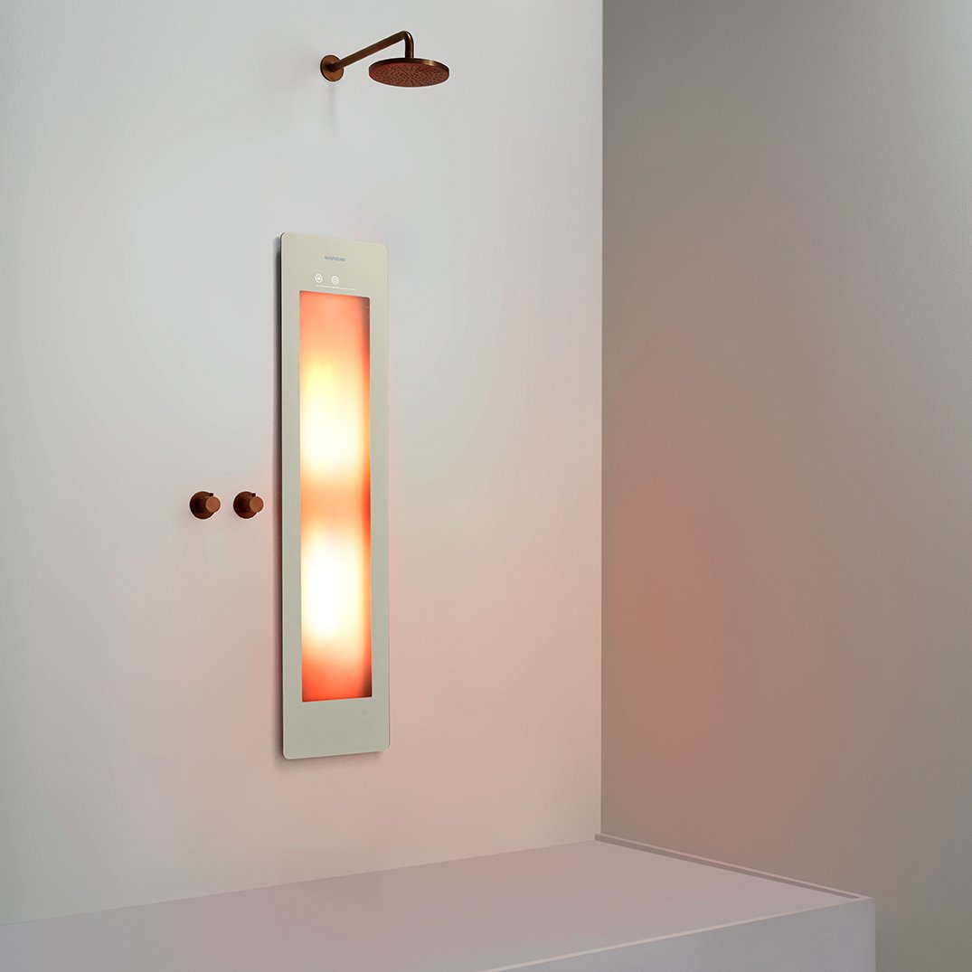 Sunshower One M Infrarot Unterputz sand white