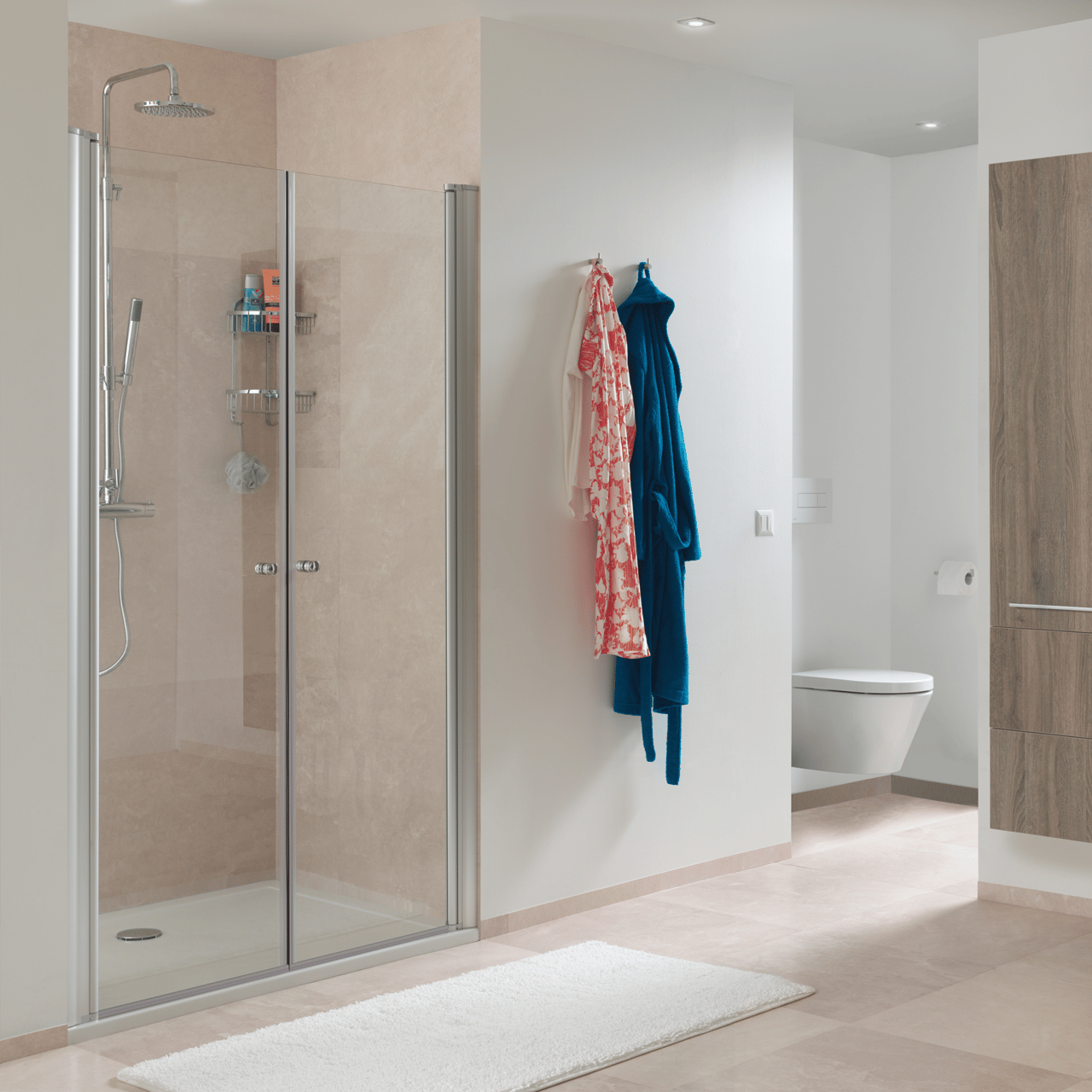 Luca Varess Cyrus porte battante 100 x 195 cm verre transparent profil aluminium mat 