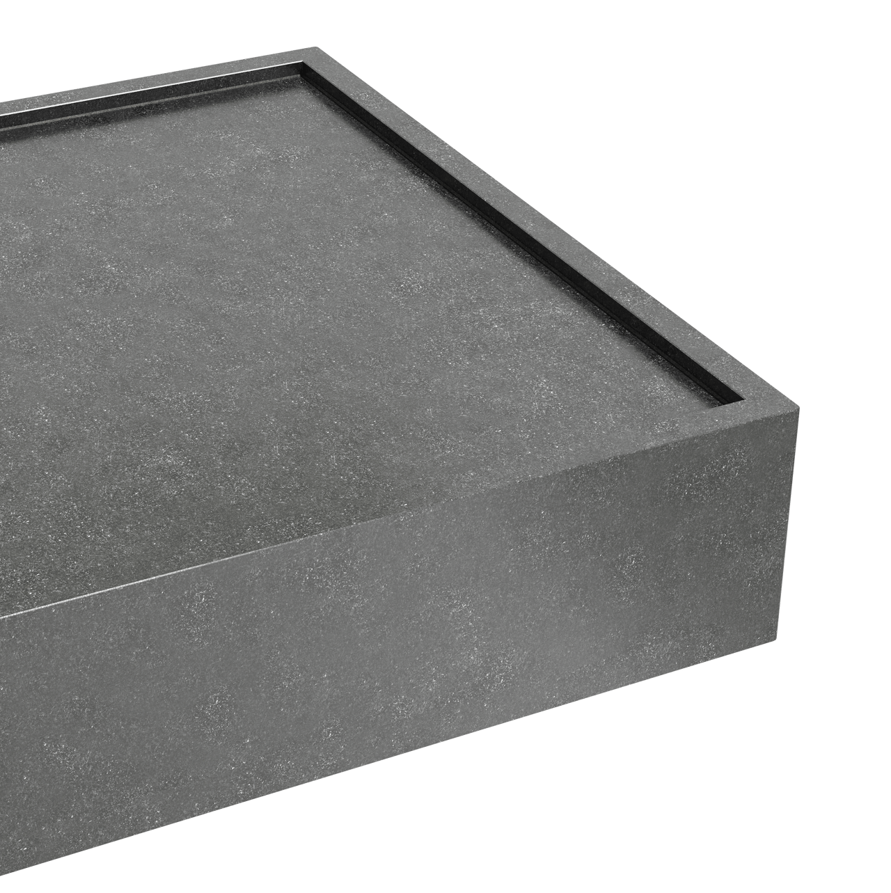 Balmani Cubo plan vasque asymétrique à gauche granite doux 140 x 49 cm