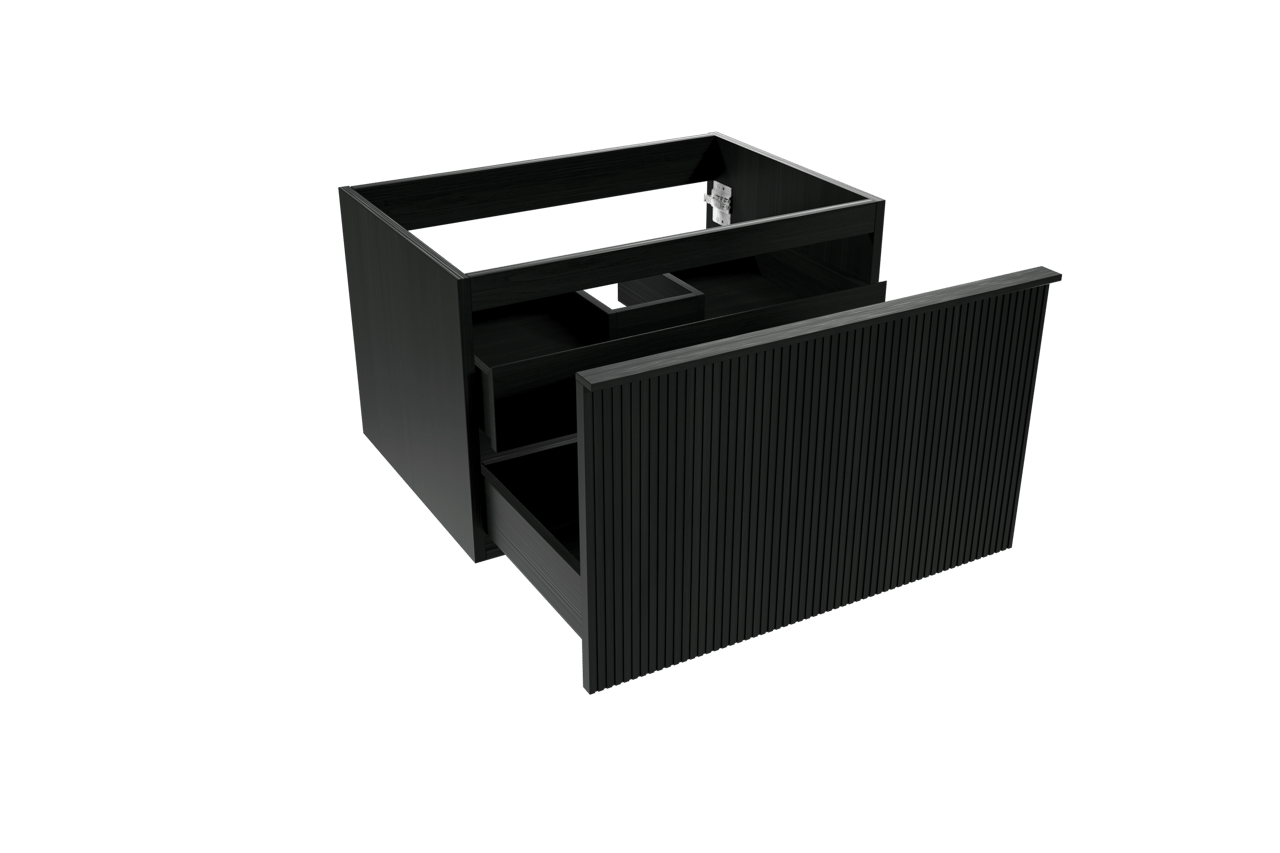 Balmani Forma meuble sous-lavabo suspendu 75 x 55 cm chêne noir 2 tiroirs