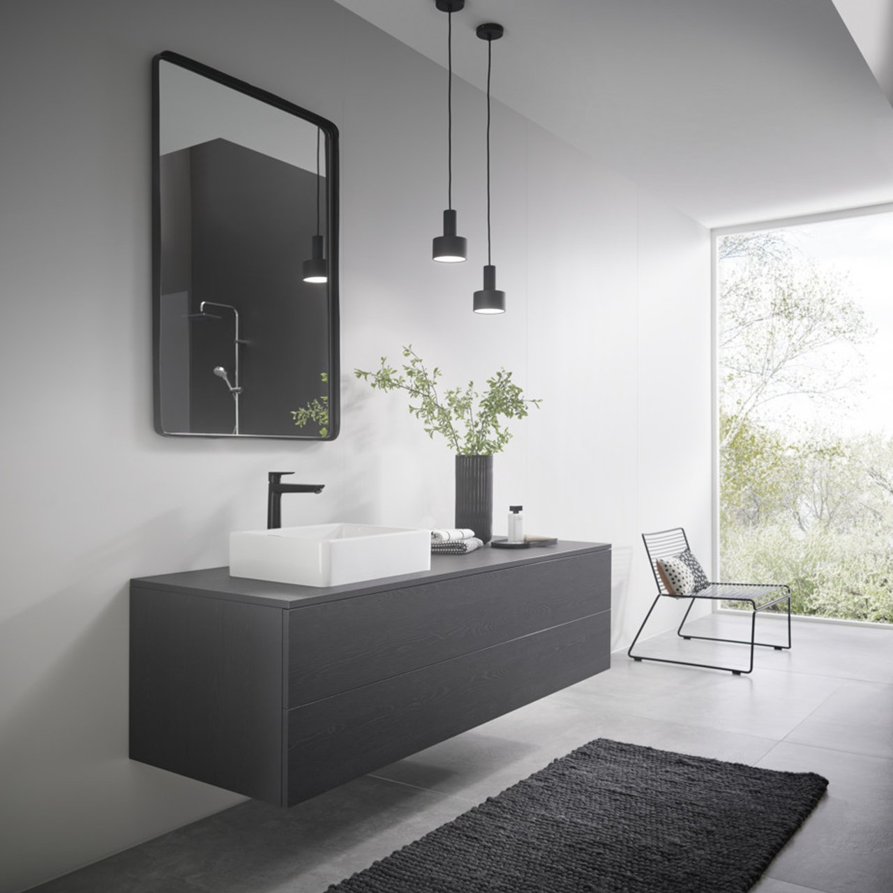Hansgrohe Talis E 240 robinet de lavabo haut Noir Mat