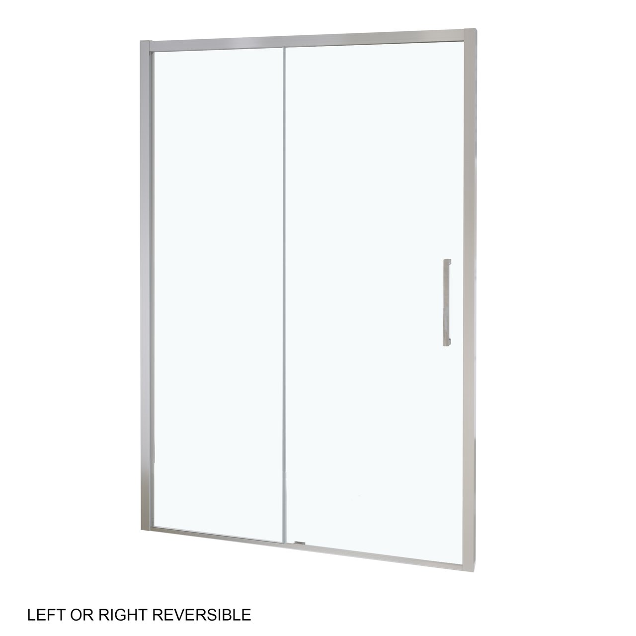 Luca Varess Senses schuifdeur met vaste wand - voor douchehoek - 120 cm helder glas glanzend chroom profiel
