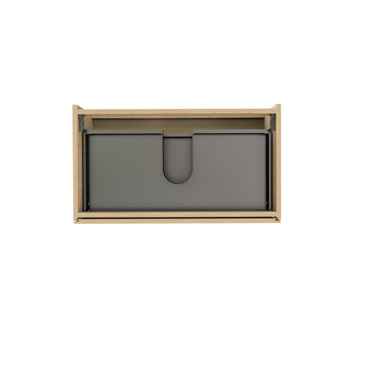 Storke Edge zwevende wastafelonderkast 80 x 46 cm natuur eik 2 lades