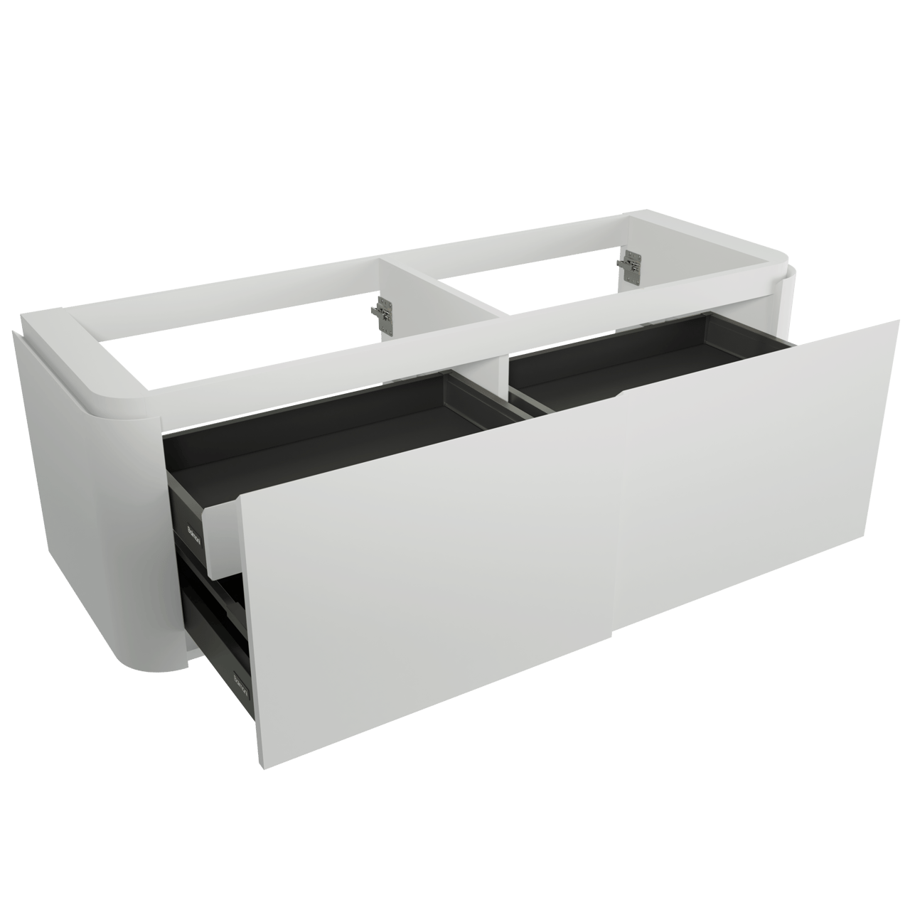 Balmani Moon meuble sous-lavabo suspendu 160 x 55 cm blanc mat 4 tiroirs