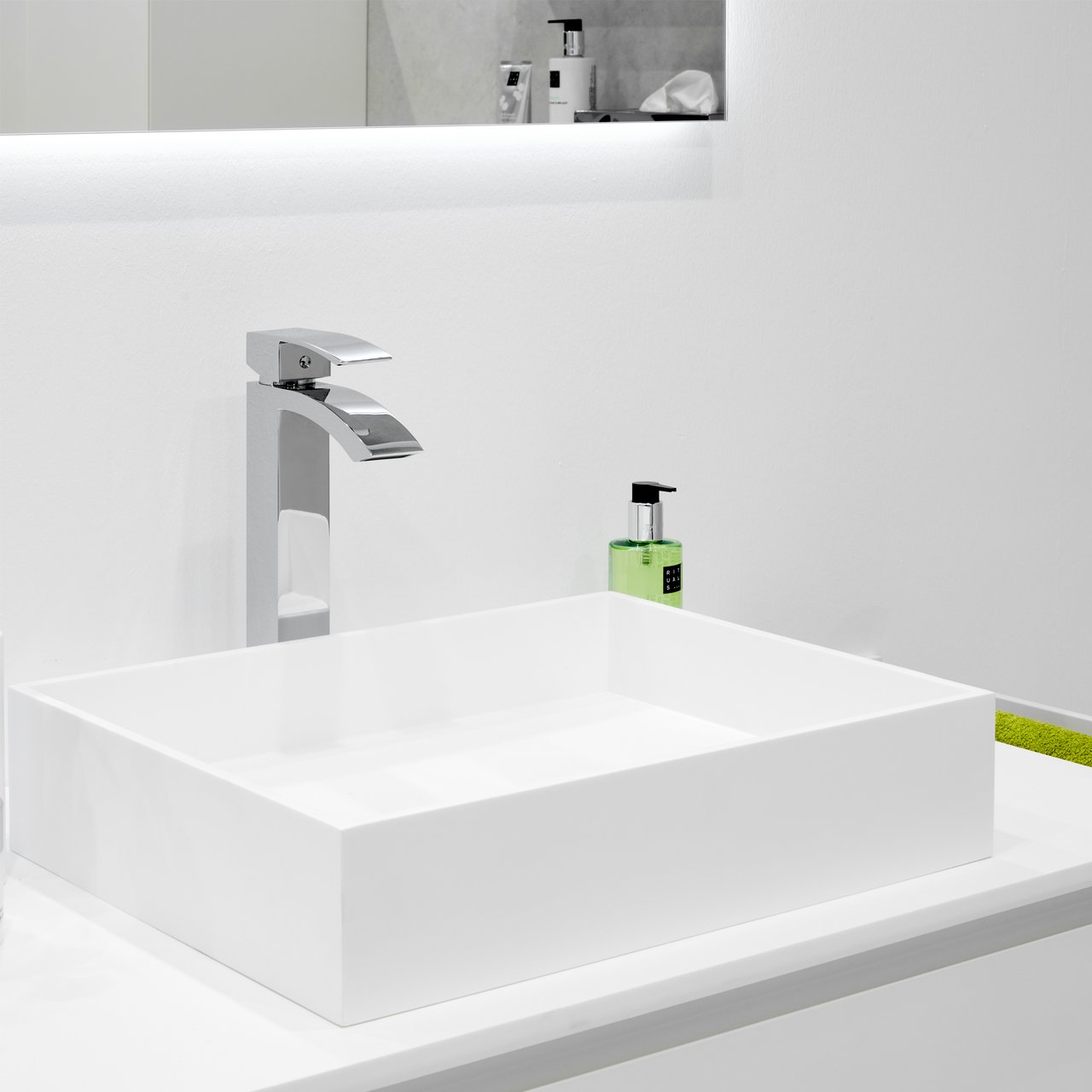 Blaufoss Miniato verhoogde wastafelkraan chroom