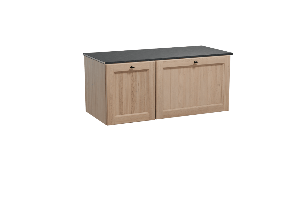 Balmani Lemon Badmöbel Set mit Stretto Waschtischplatte für Aufsatzwaschbecken