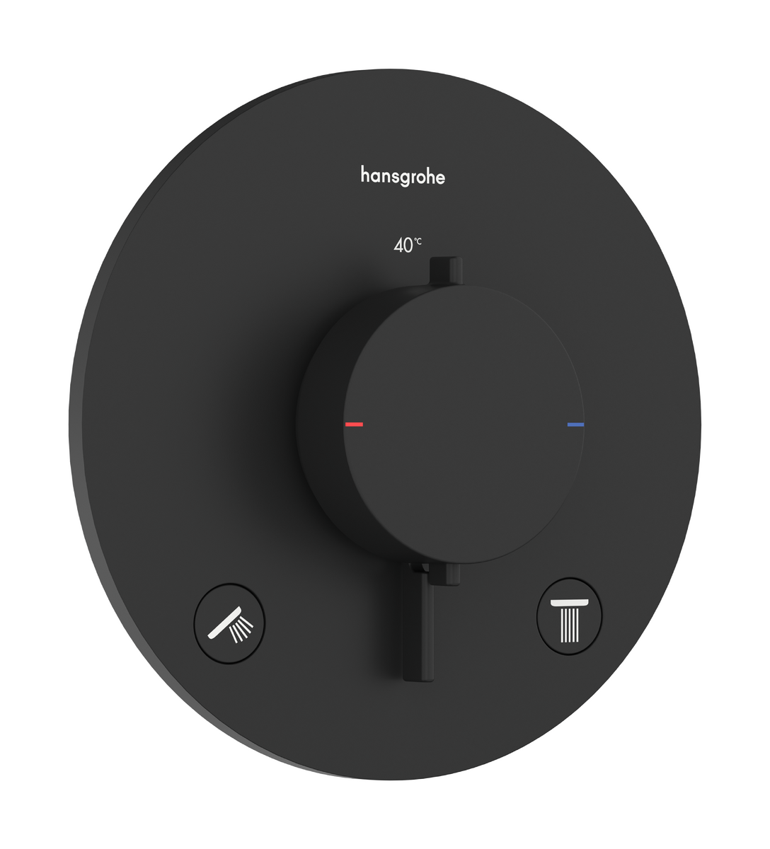 Hansgrohe Ecostat Comfort S inbouw thermostaat 2 uitgangen mat zwart