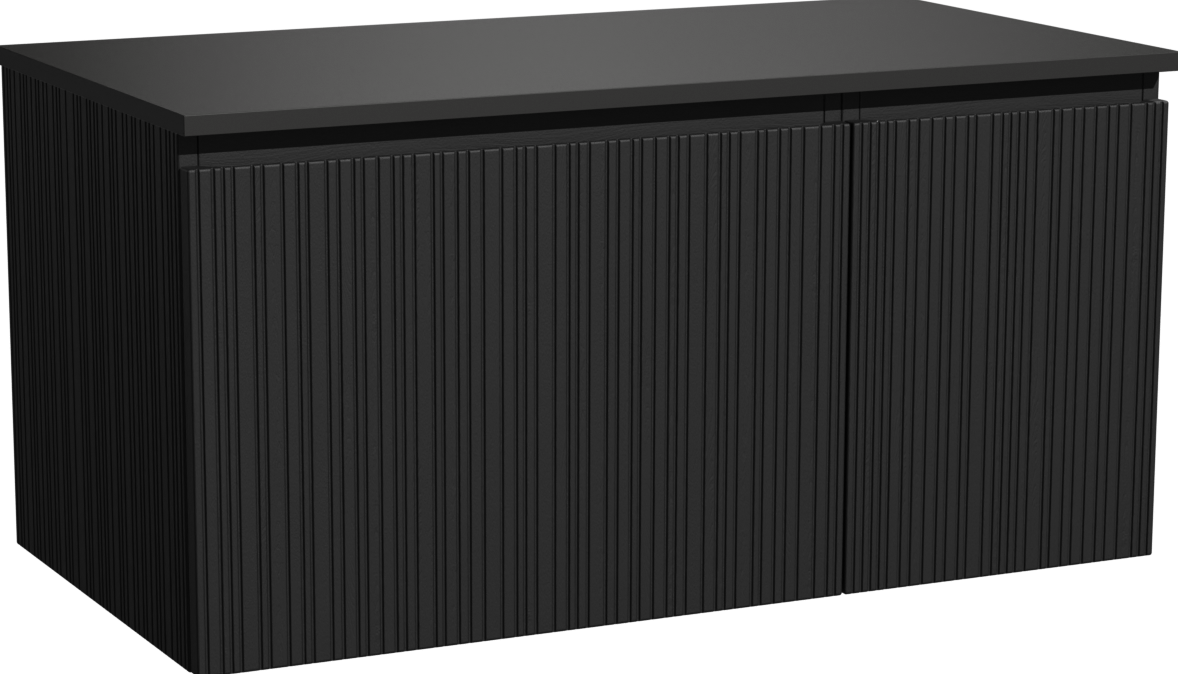 Storke Ribs badkamermeubel met Panton wastafelblad voor waskom(men)