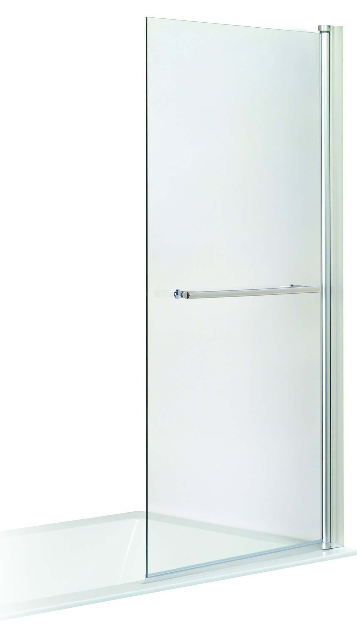 Luca Varess Cyrus + enkele badwand 85 cm helder glas chroom profiel