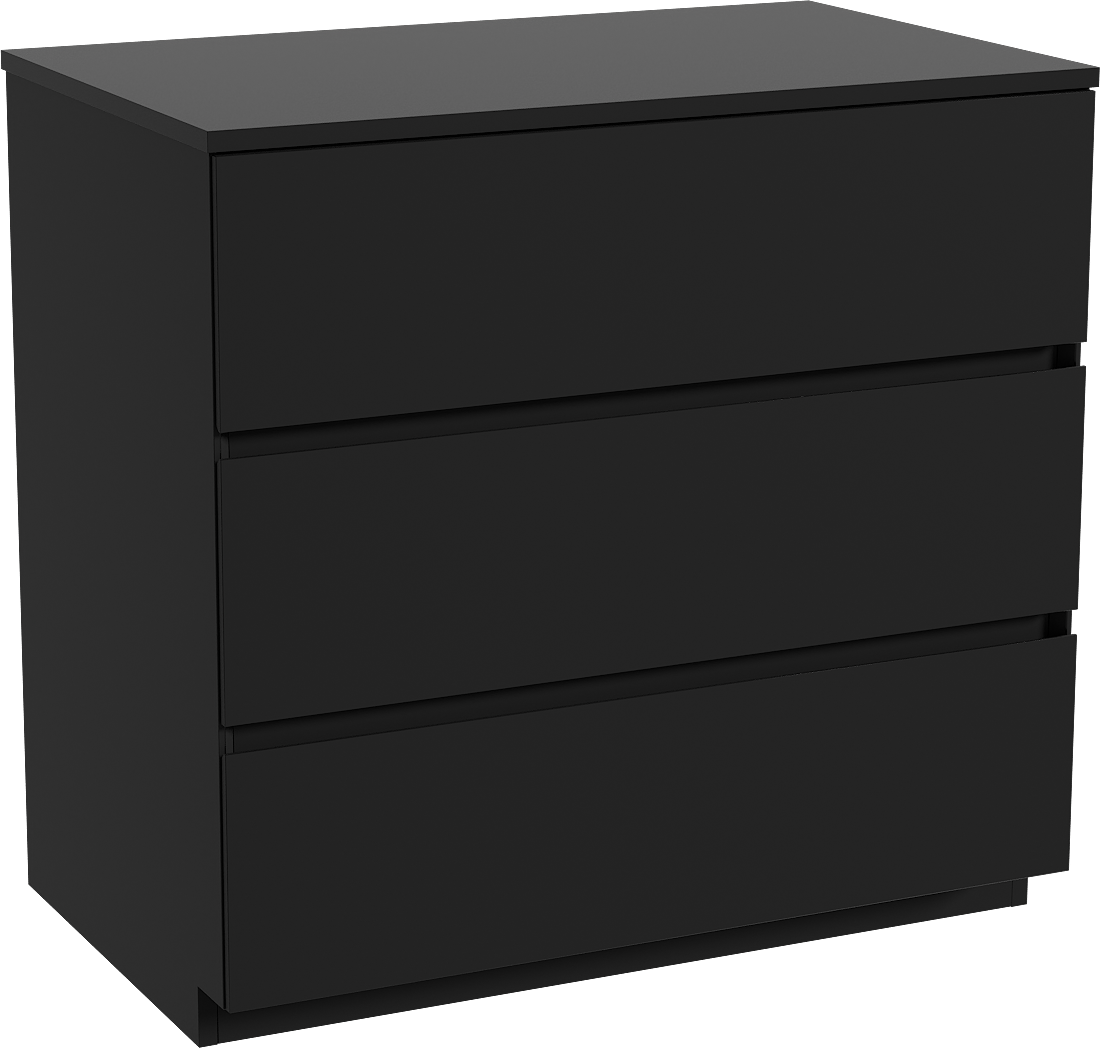 Storke Edge freistehendes Möbelstück Set: 85 x 52 cm, Schwarz matt, mit Panton Einzel Waschtischplatte, Pulverbeschichtetes MDF Schwarz matt