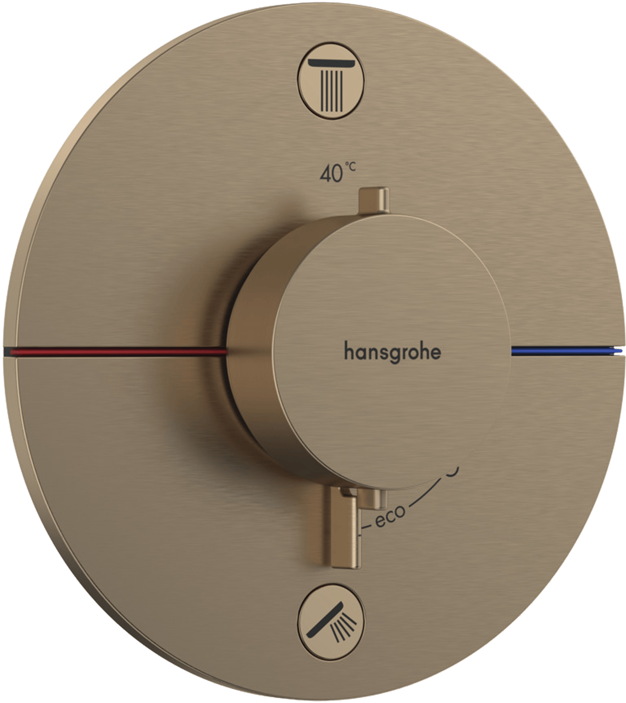 Hansgrohe Showerselect Comfort S Robinet de baignoire encastré 2 évacuations Brushed Bronze