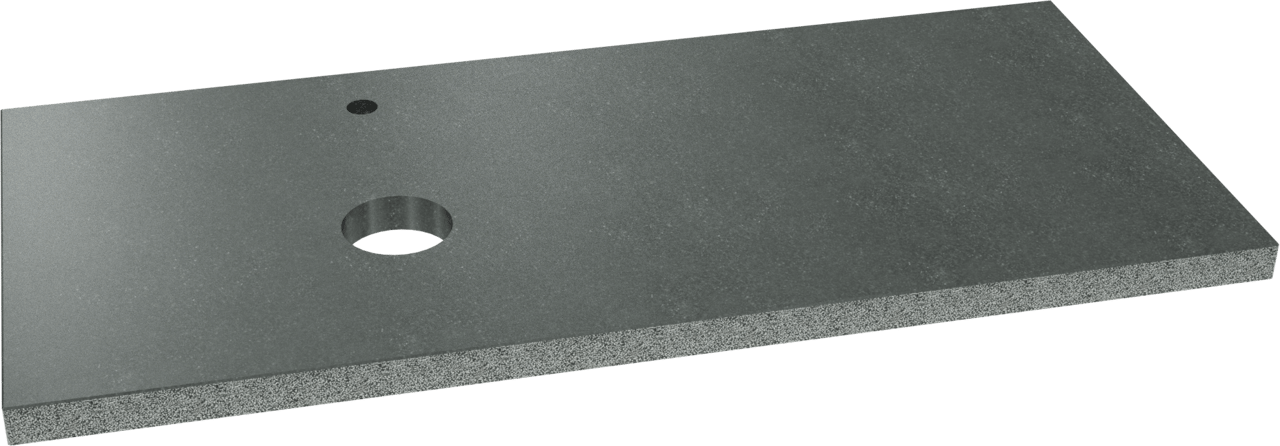 Balmani Rock asymmetrisch links wastafelblad verzoete graniet 120 x 55 cm