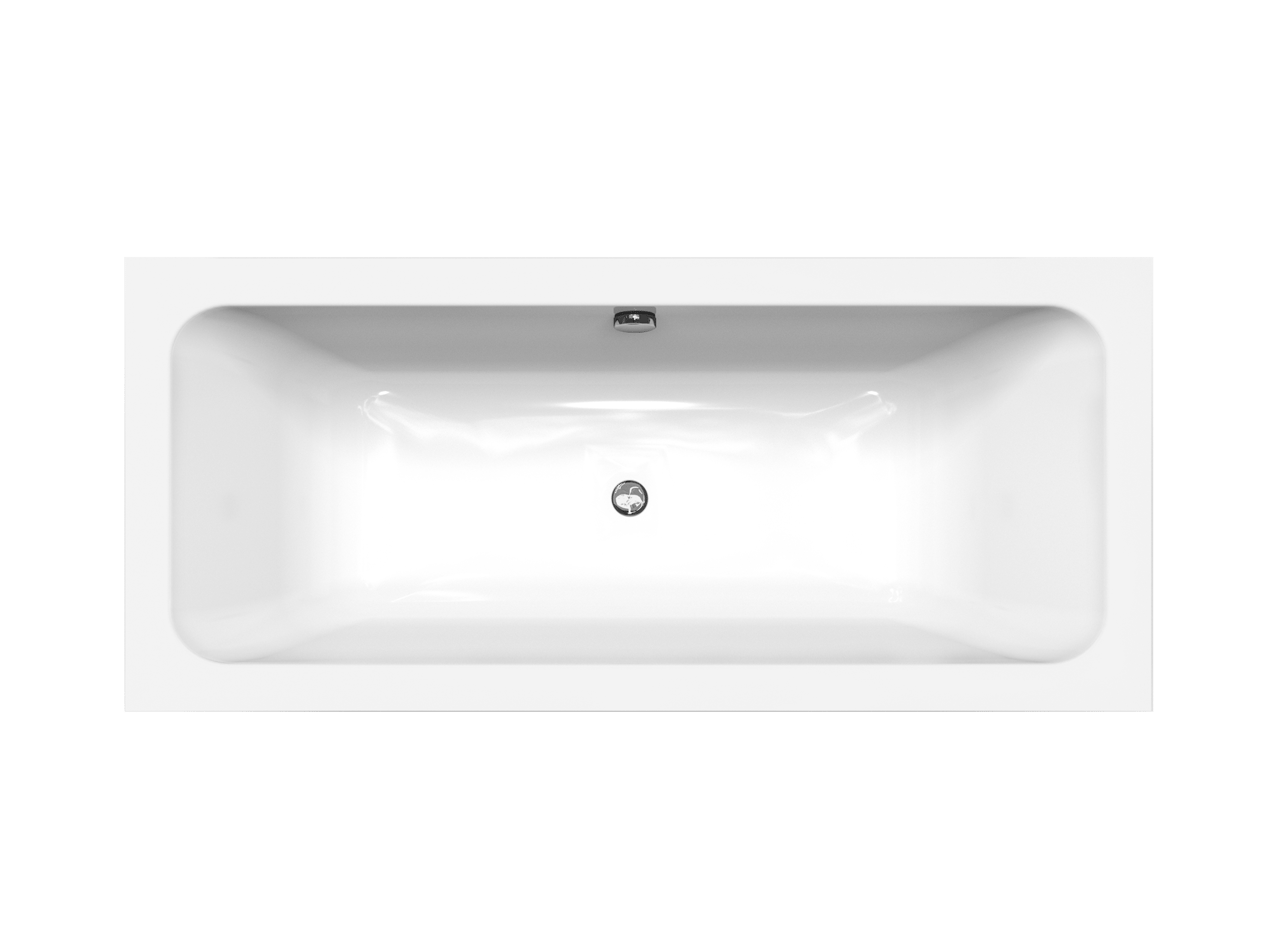 Luca Varess Viticcio tweepersoons inbouwbad 170 x 75 cm acryl hoogglans wit