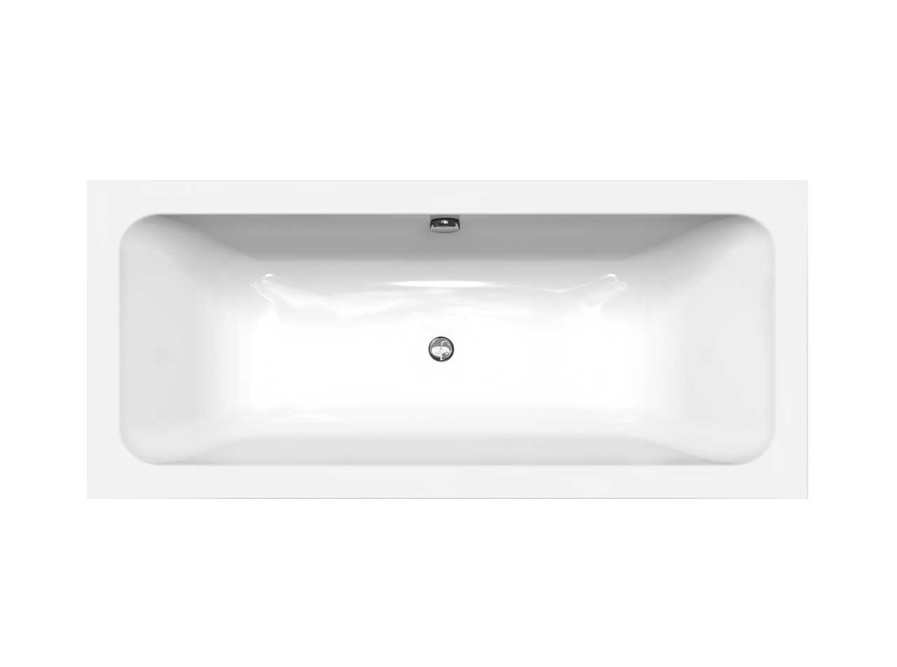 Luca Varess Viticcio tweepersoons inbouwbad 170 x 75 cm acryl glanzend wit