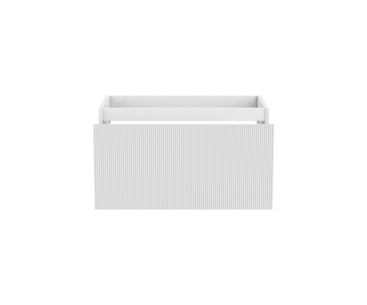 Balmani Fila hängender Waschbeckenunterschrank: 90 x 55 cm, Weiß Matt, 2 Schubladen