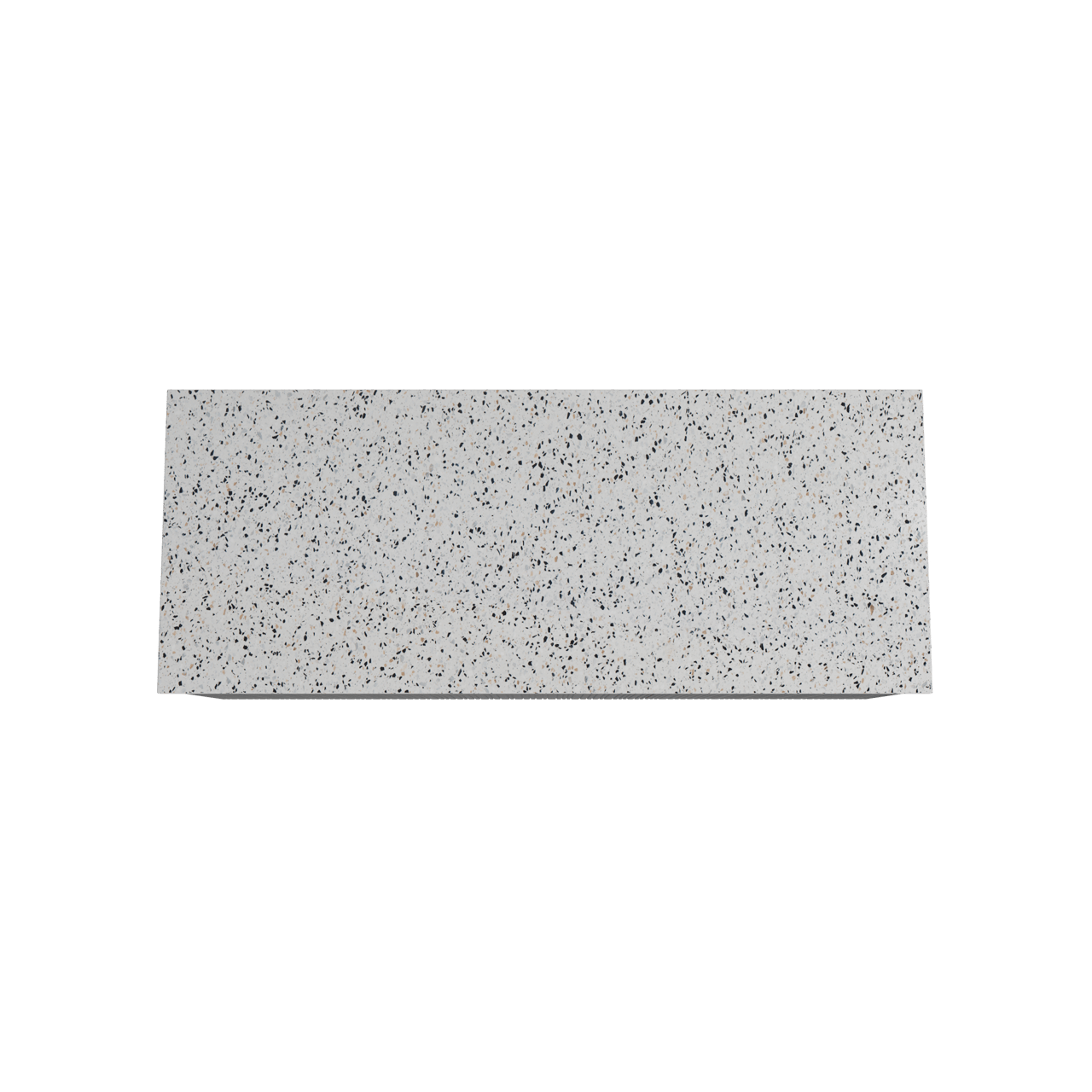 Storke Ribs zwevend badmeubel 130 x 52 cm zwart eiken met Tavola enkel of dubbel wastafelblad in mat wit/zwart terrazzo, Verticale asymmetrische rechte ribbel