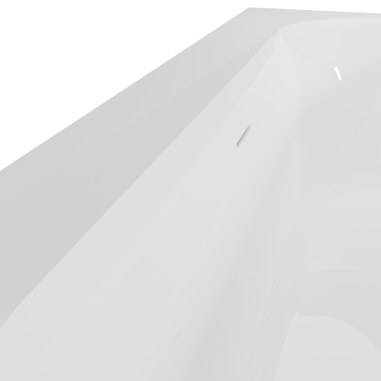 Luca Varess Siesta Rechteckige Freistehende Badewanne: 180 x 90 cm, Acryl, Weiß glänzend