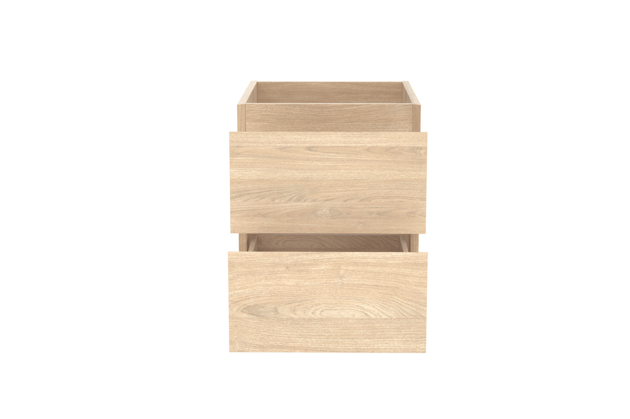 Balmani Mitra meuble sous-vasque suspendu 45 x 55 cm plaqué chêne naturel 2 tiroirs