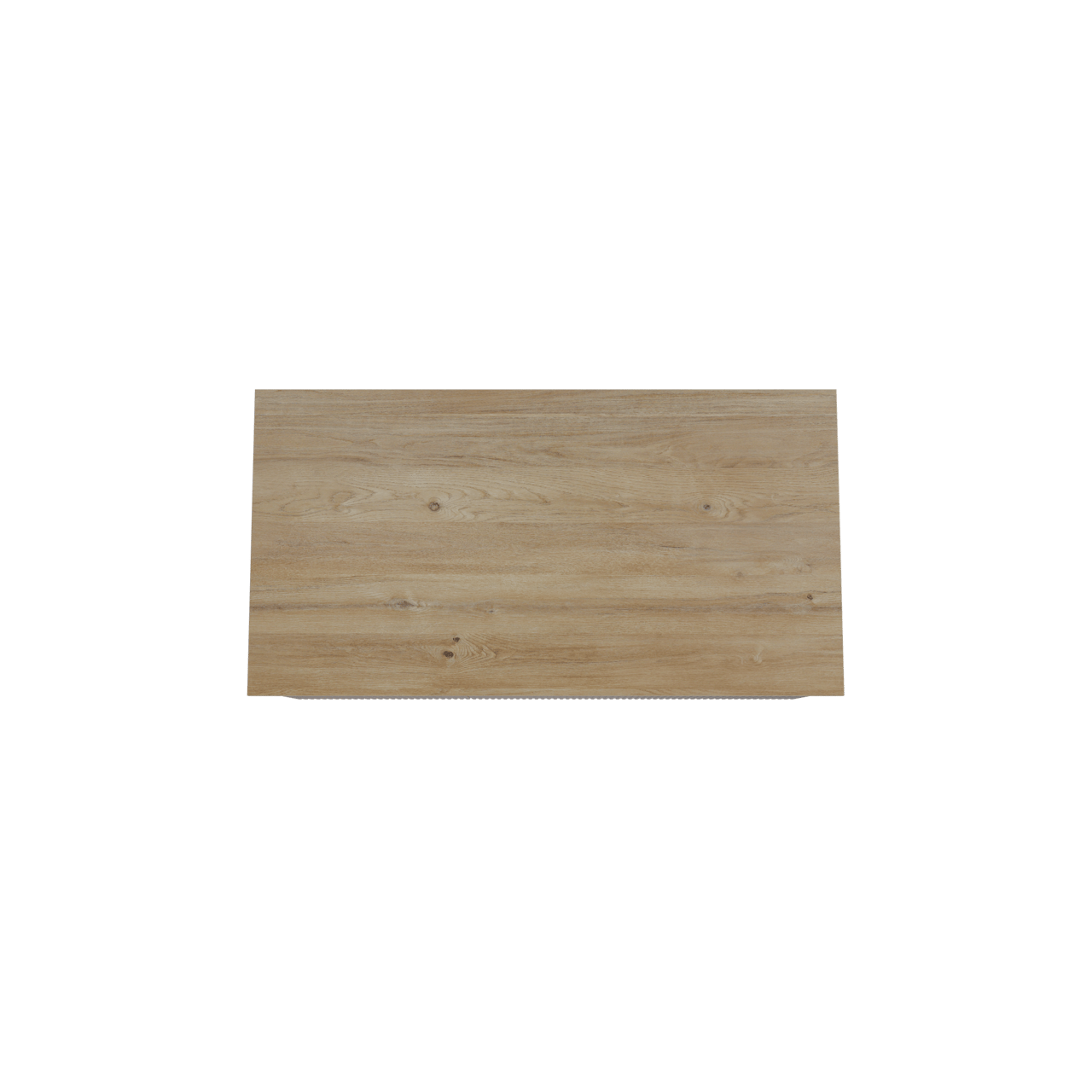 Storke Ribs zwevend badmeubel 100 x 52 cm notenhout met Panton enkel wastafelblad in melamine ruw eiken, Verticale symmetrische rechte ribbel