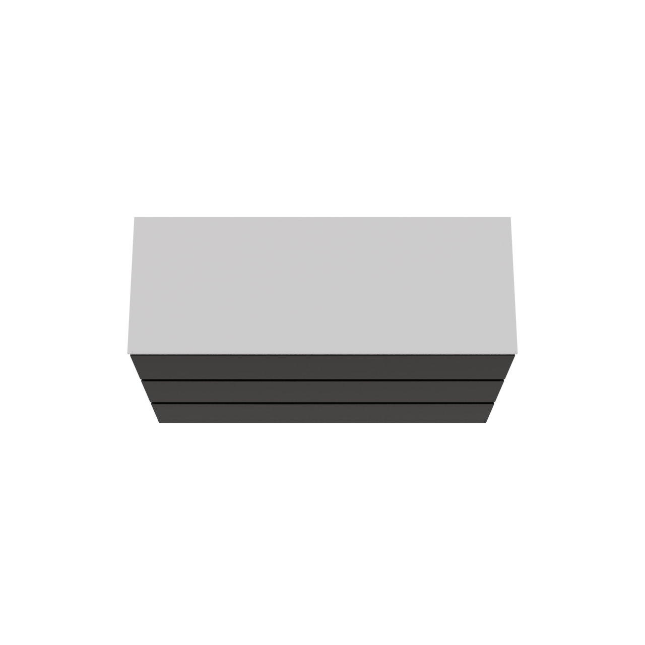 Storke Edge freistehendes Möbelstück Set: 120 x 46 cm, Schwarz matt, mit Tavola Einzel- oder Doppel Waschtischplatte, Solid Surface Weiß matt