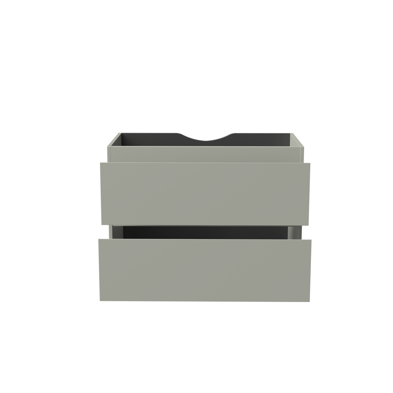 Linie Lado zwevende wastafelonderkast 80 x 46 cm greige 2 lades